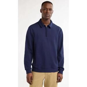 Free Assembly Men’s Blue Quarter Zip Pullover Size 2XL - NAVY